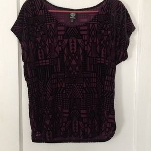 Purple velvet top